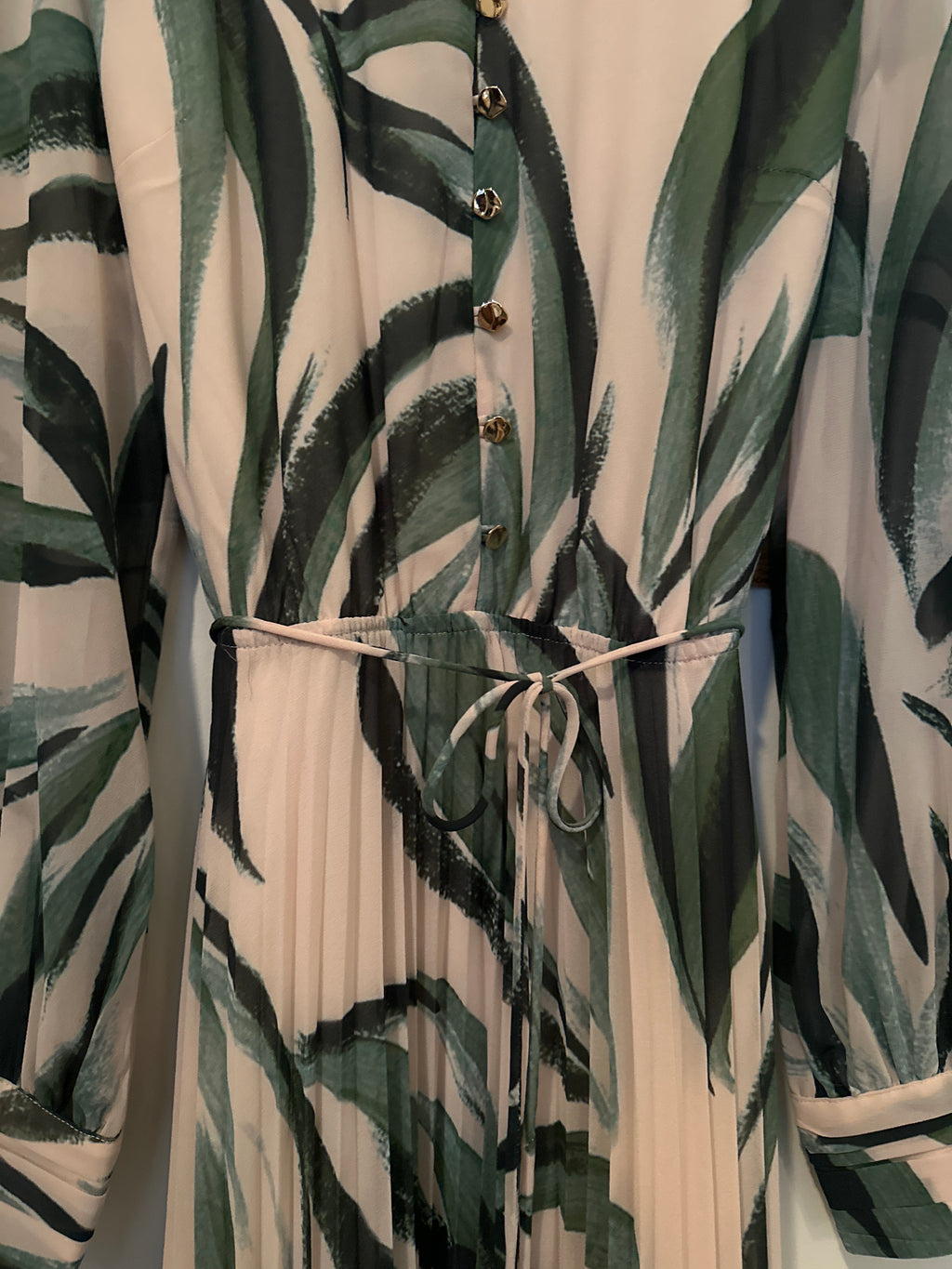 EVER NEW Accordion Pleat Long Sleeved Dress