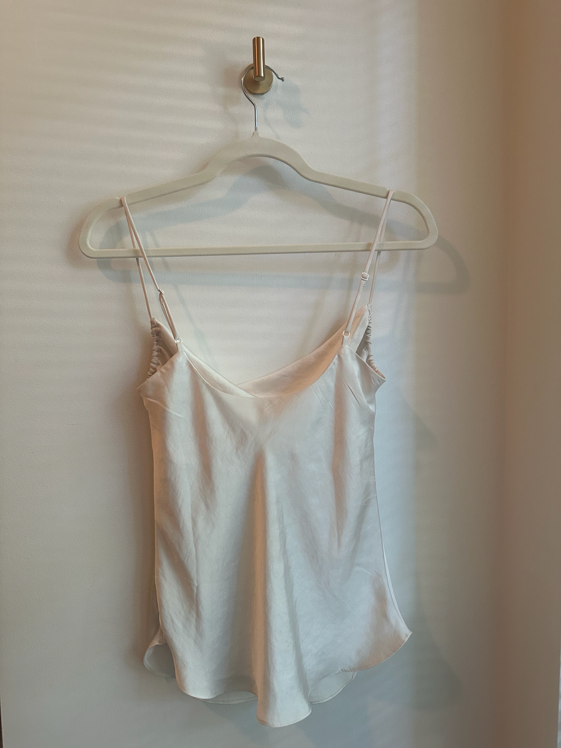 Wilfred Satin Cowl Neck Camisole – Champagne | Size Small