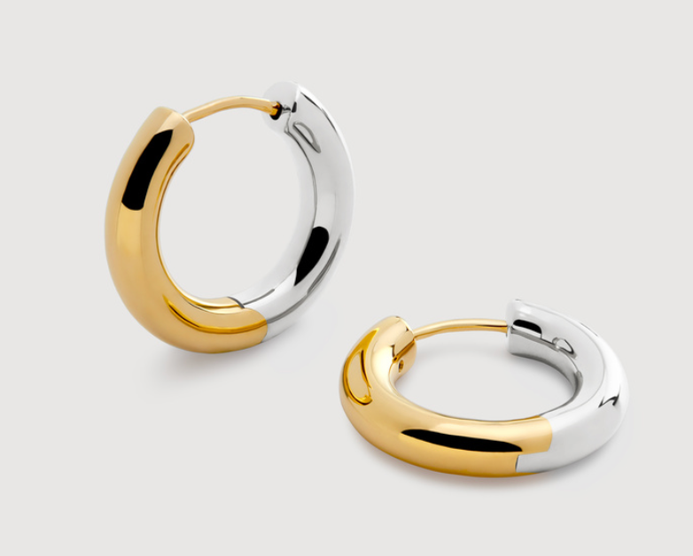 Jewelry Undecided- TwoTone Earring-Hinge Closure-Waterproof: Large