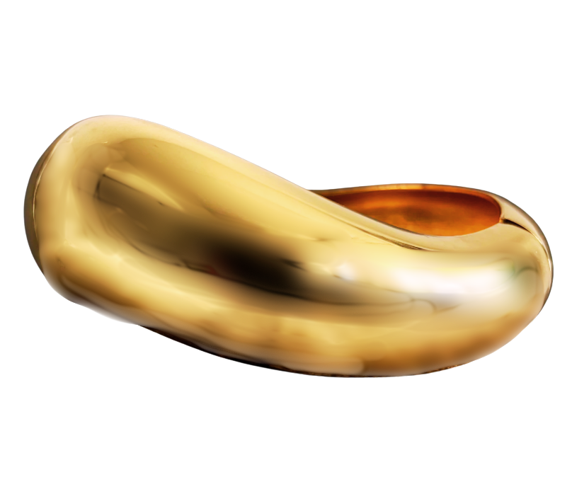 Jewelry Editorial Hinge Bracelets 14K Gold PVD- Recycled : Yellow Gold / Breeze