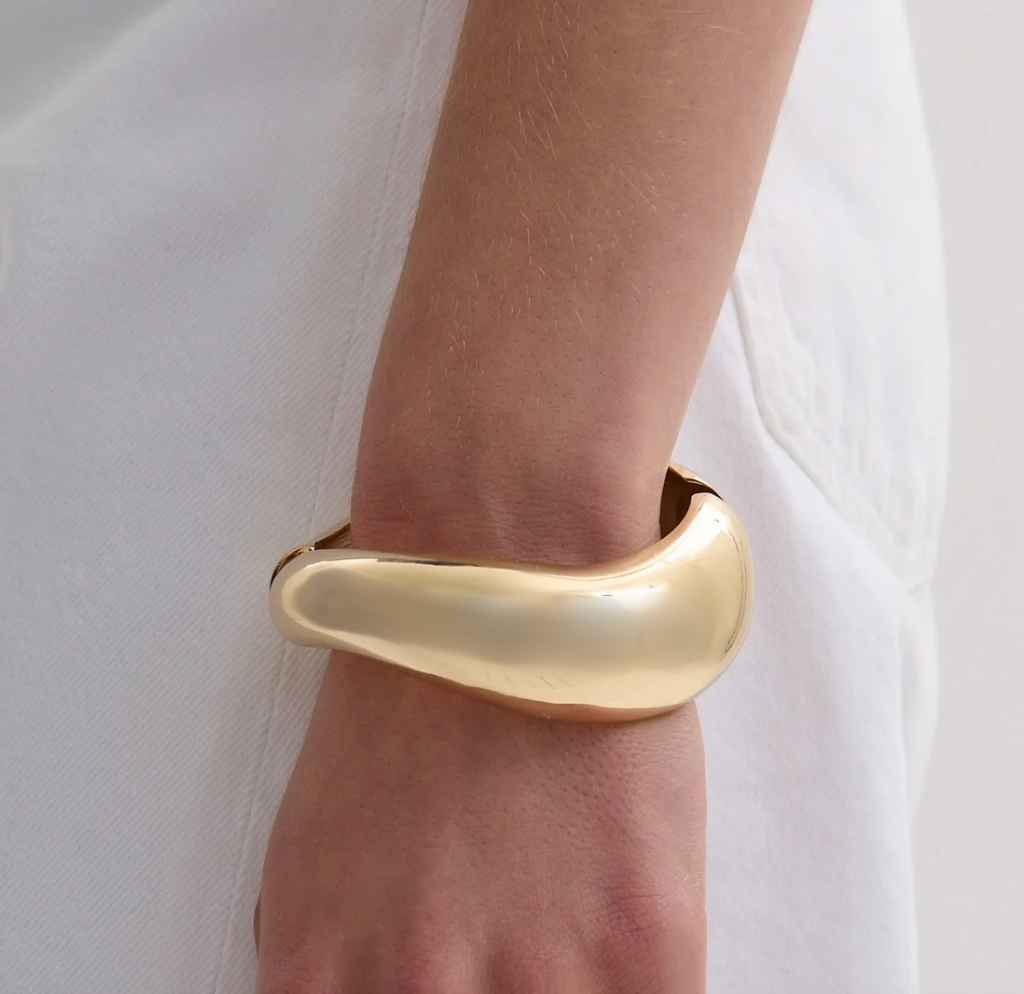 Jewelry Editorial Hinge Bracelets 14K Gold PVD- Recycled : Yellow Gold / Breeze