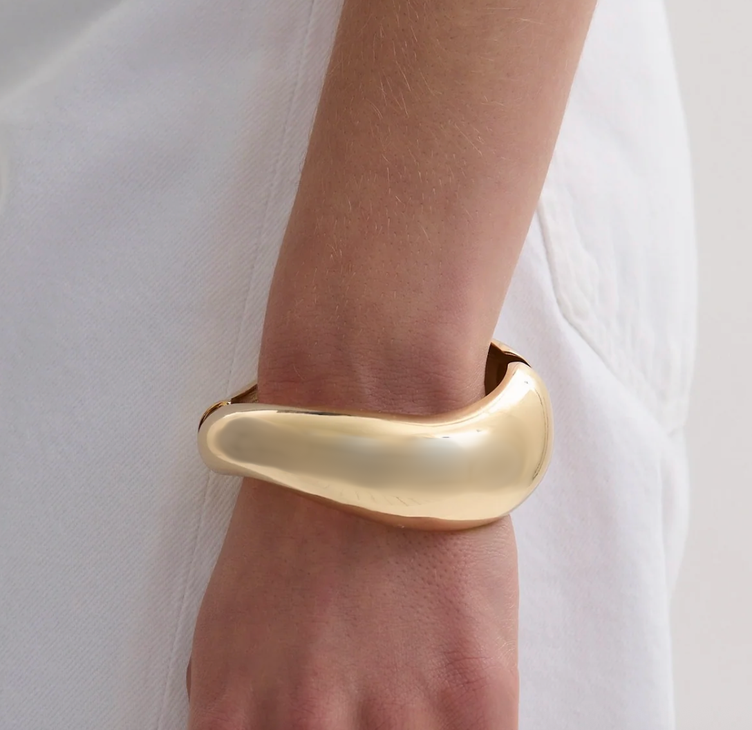 Jewelry Editorial Hinge Bracelets 14K Gold PVD- Recycled : Yellow Gold / Breeze